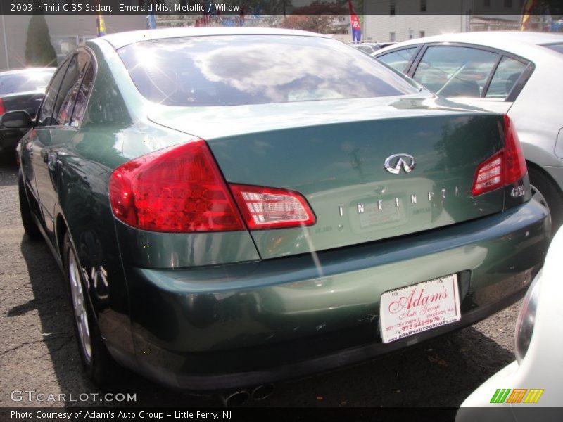 Emerald Mist Metallic / Willow 2003 Infiniti G 35 Sedan