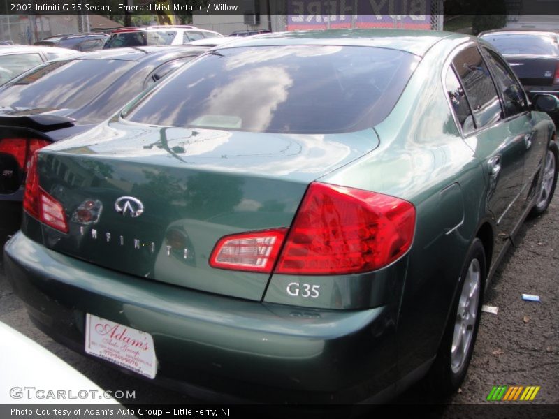 Emerald Mist Metallic / Willow 2003 Infiniti G 35 Sedan