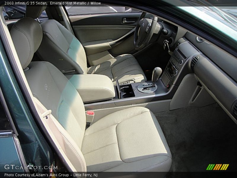 Emerald Mist Metallic / Willow 2003 Infiniti G 35 Sedan