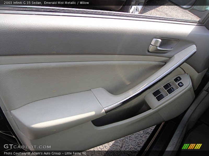 Emerald Mist Metallic / Willow 2003 Infiniti G 35 Sedan