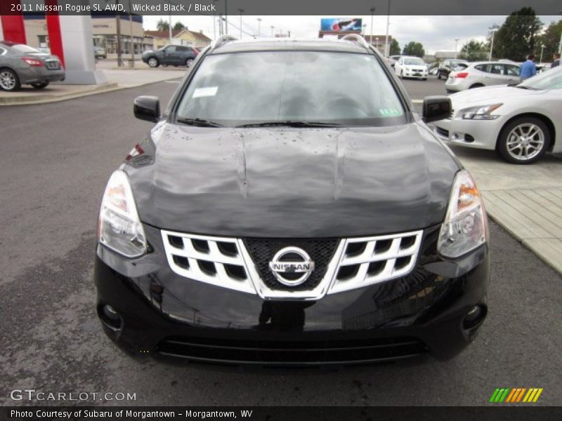 Wicked Black / Black 2011 Nissan Rogue SL AWD