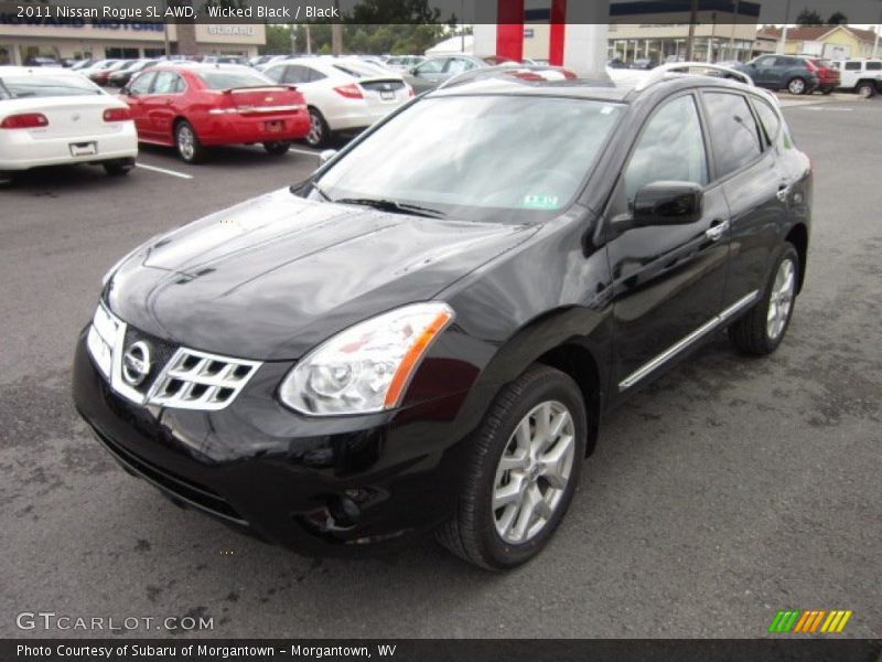 Wicked Black / Black 2011 Nissan Rogue SL AWD