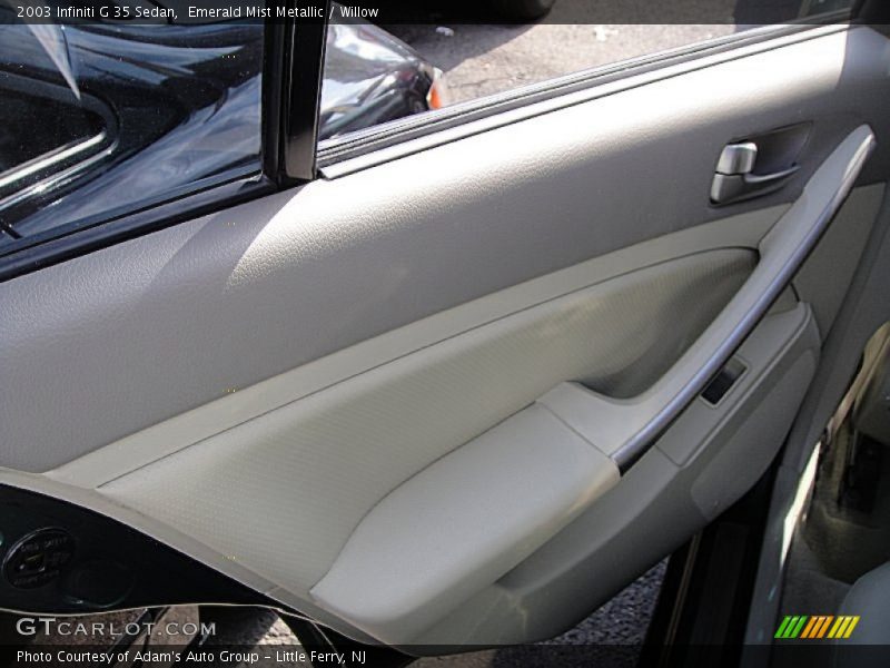 Emerald Mist Metallic / Willow 2003 Infiniti G 35 Sedan