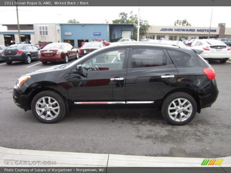 Wicked Black / Black 2011 Nissan Rogue SL AWD