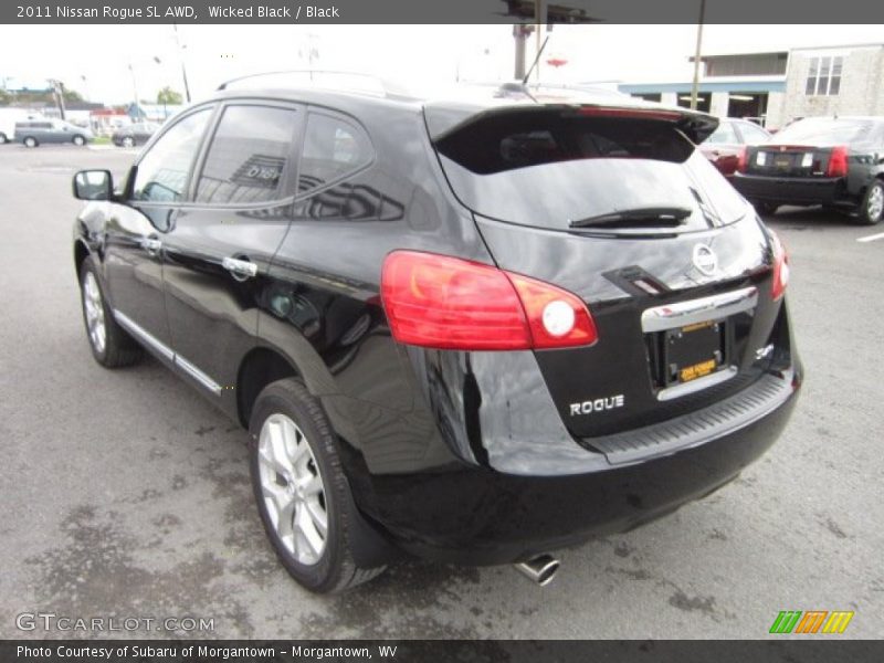 Wicked Black / Black 2011 Nissan Rogue SL AWD
