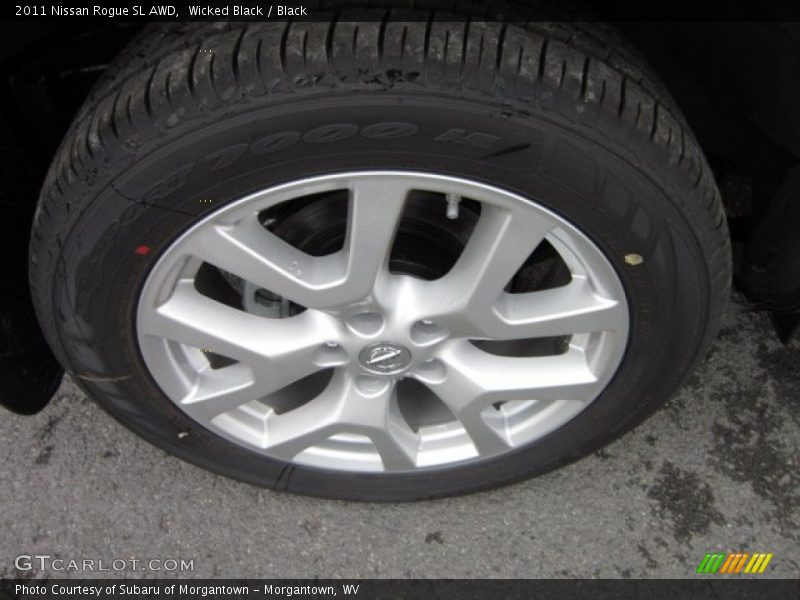 Wicked Black / Black 2011 Nissan Rogue SL AWD