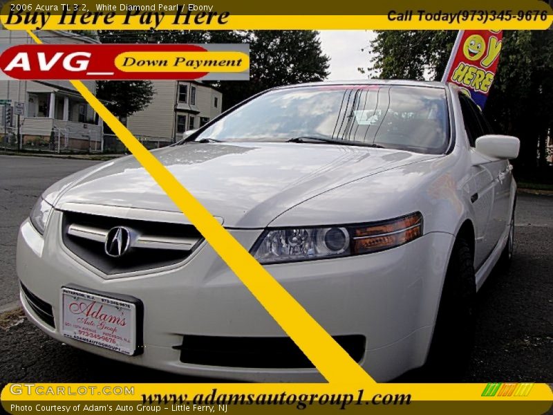 White Diamond Pearl / Ebony 2006 Acura TL 3.2