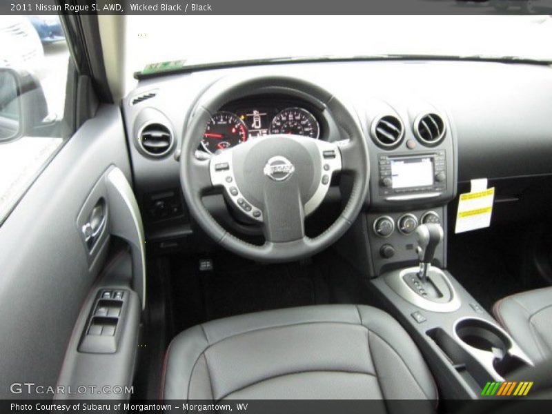 Wicked Black / Black 2011 Nissan Rogue SL AWD