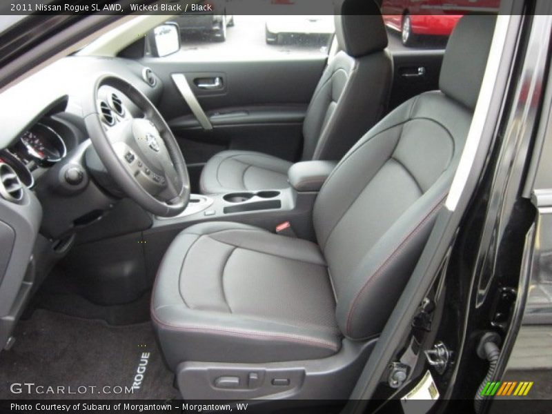 Wicked Black / Black 2011 Nissan Rogue SL AWD