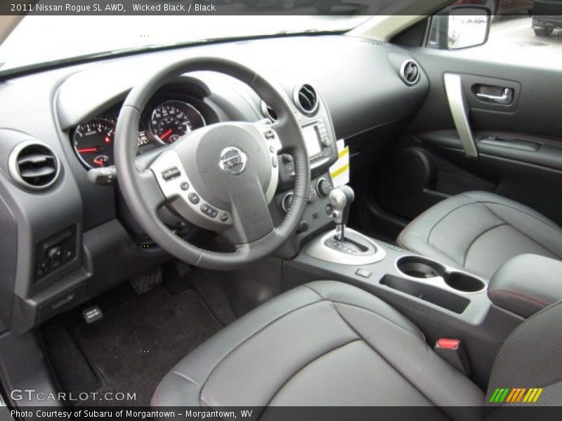Wicked Black / Black 2011 Nissan Rogue SL AWD