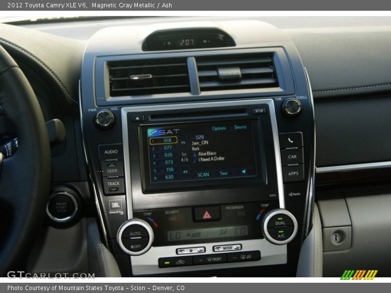 Magnetic Gray Metallic / Ash 2012 Toyota Camry XLE V6