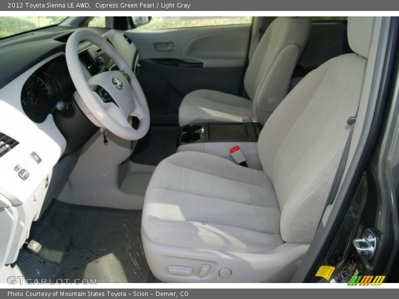 Cypress Green Pearl / Light Gray 2012 Toyota Sienna LE AWD