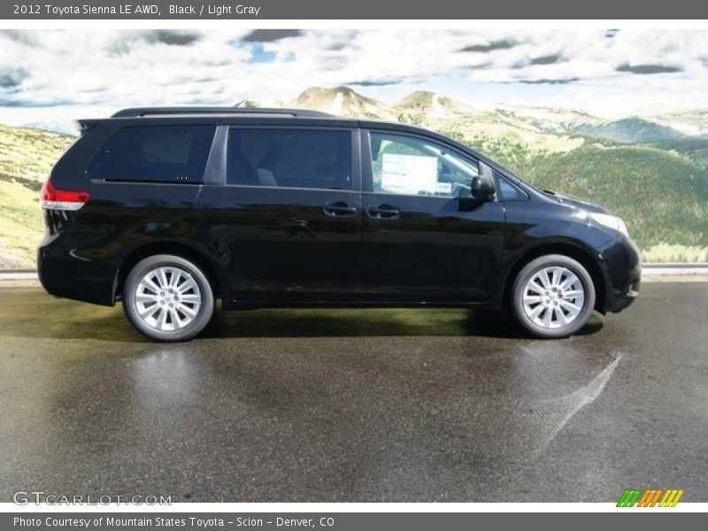 Black / Light Gray 2012 Toyota Sienna LE AWD