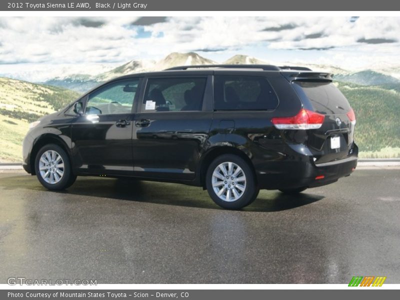 Black / Light Gray 2012 Toyota Sienna LE AWD