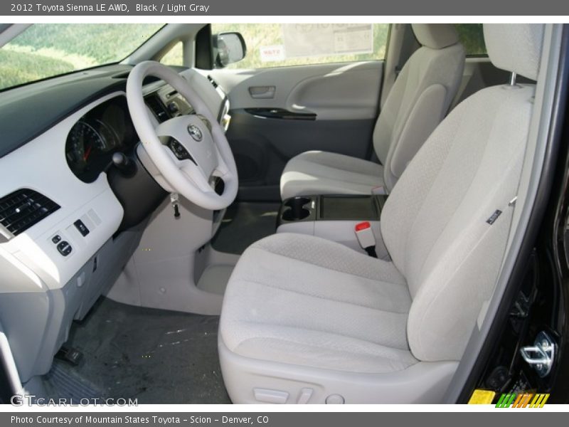 Black / Light Gray 2012 Toyota Sienna LE AWD
