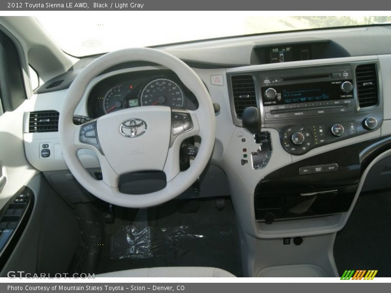Black / Light Gray 2012 Toyota Sienna LE AWD