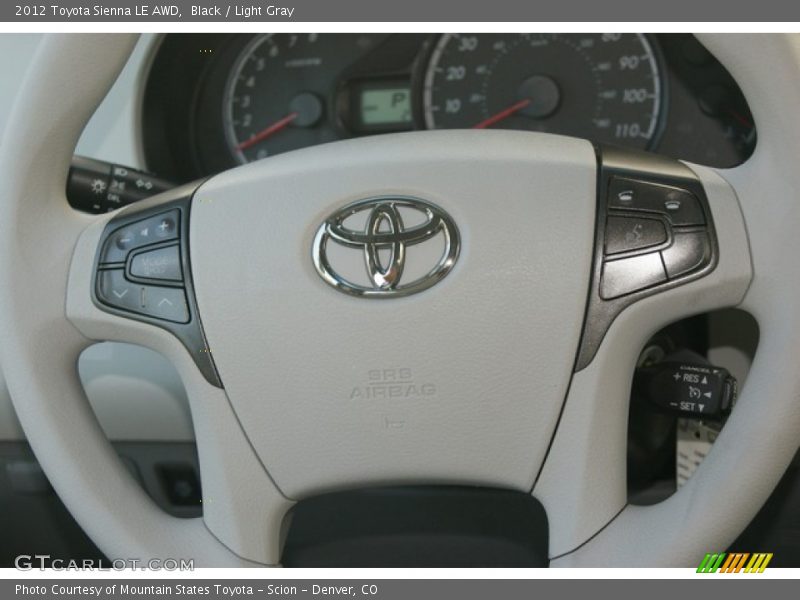 Black / Light Gray 2012 Toyota Sienna LE AWD