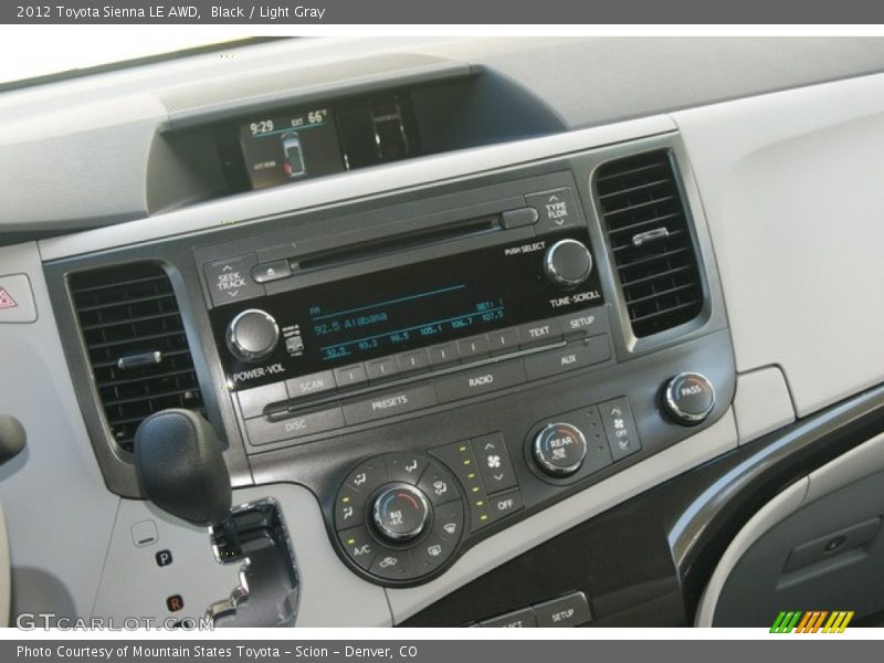 Black / Light Gray 2012 Toyota Sienna LE AWD