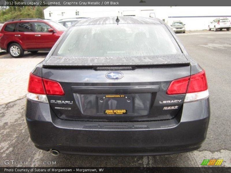 Graphite Gray Metallic / Off Black 2012 Subaru Legacy 2.5i Limited