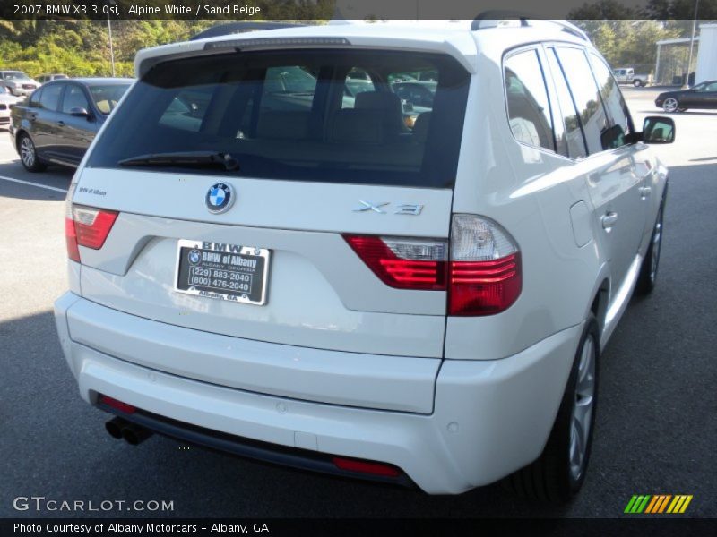 Alpine White / Sand Beige 2007 BMW X3 3.0si