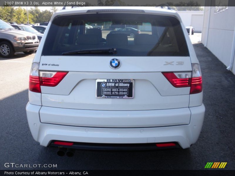 Alpine White / Sand Beige 2007 BMW X3 3.0si