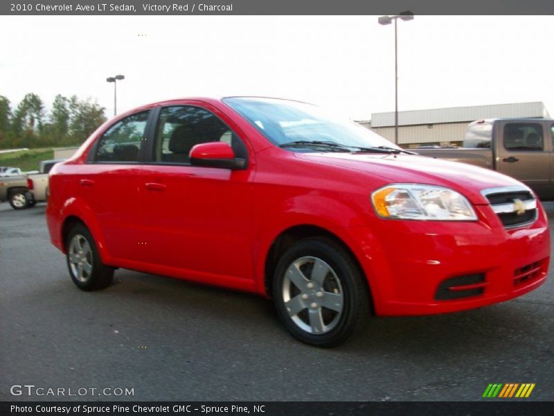 Victory Red / Charcoal 2010 Chevrolet Aveo LT Sedan