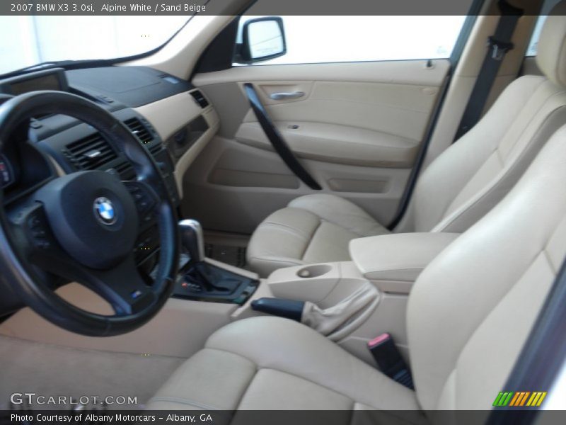 Alpine White / Sand Beige 2007 BMW X3 3.0si