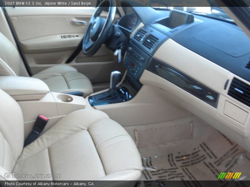Alpine White / Sand Beige 2007 BMW X3 3.0si