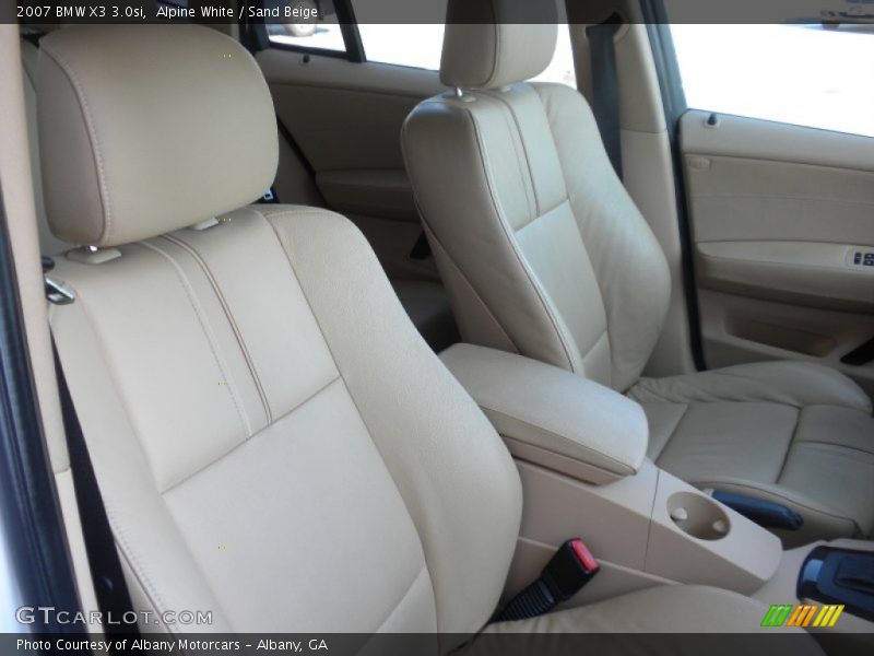 Alpine White / Sand Beige 2007 BMW X3 3.0si