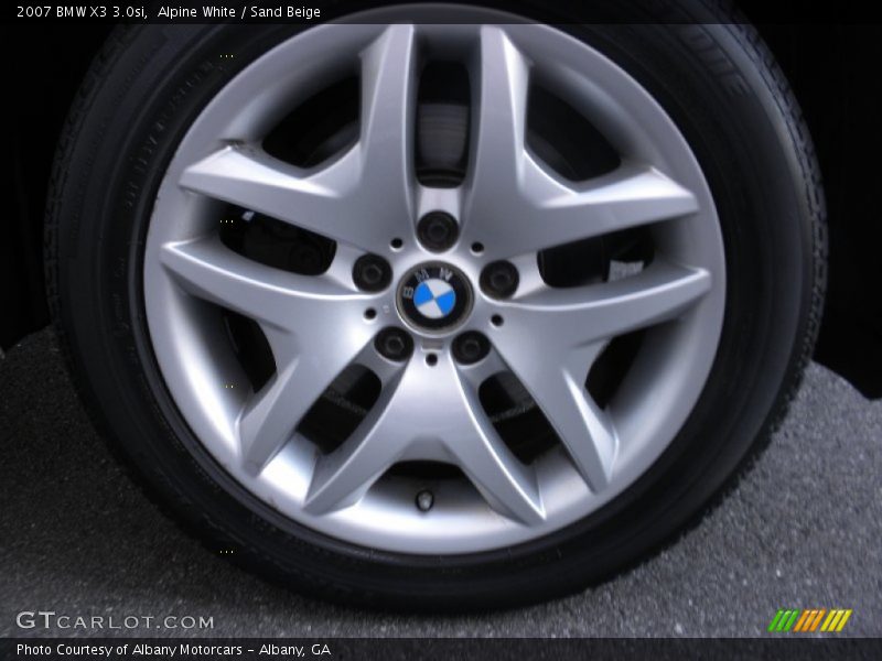 Alpine White / Sand Beige 2007 BMW X3 3.0si
