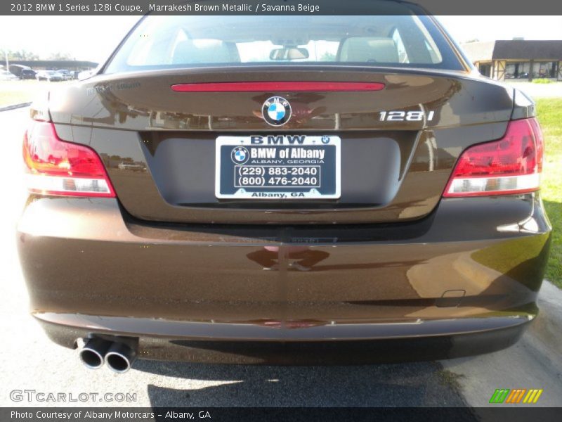 Marrakesh Brown Metallic / Savanna Beige 2012 BMW 1 Series 128i Coupe