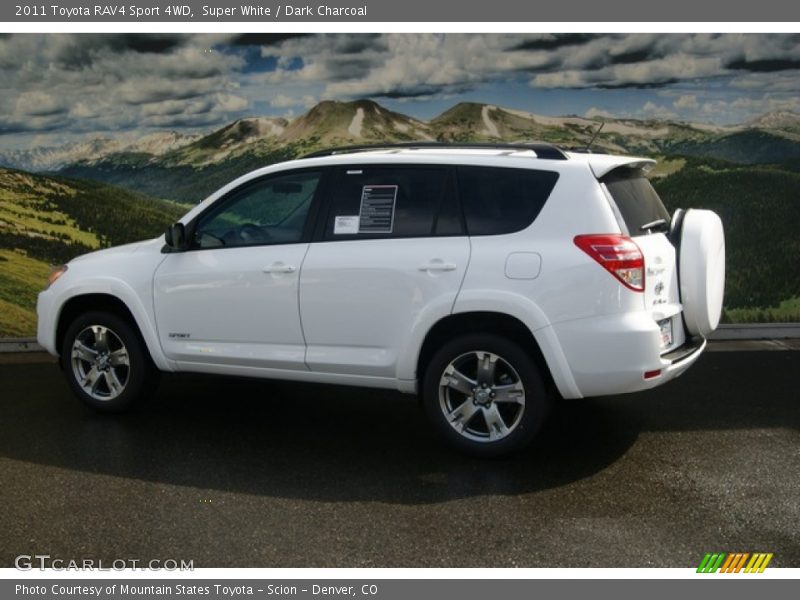 Super White / Dark Charcoal 2011 Toyota RAV4 Sport 4WD