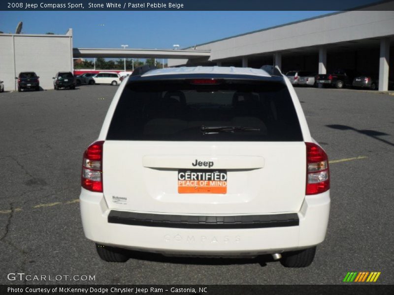 Stone White / Pastel Pebble Beige 2008 Jeep Compass Sport