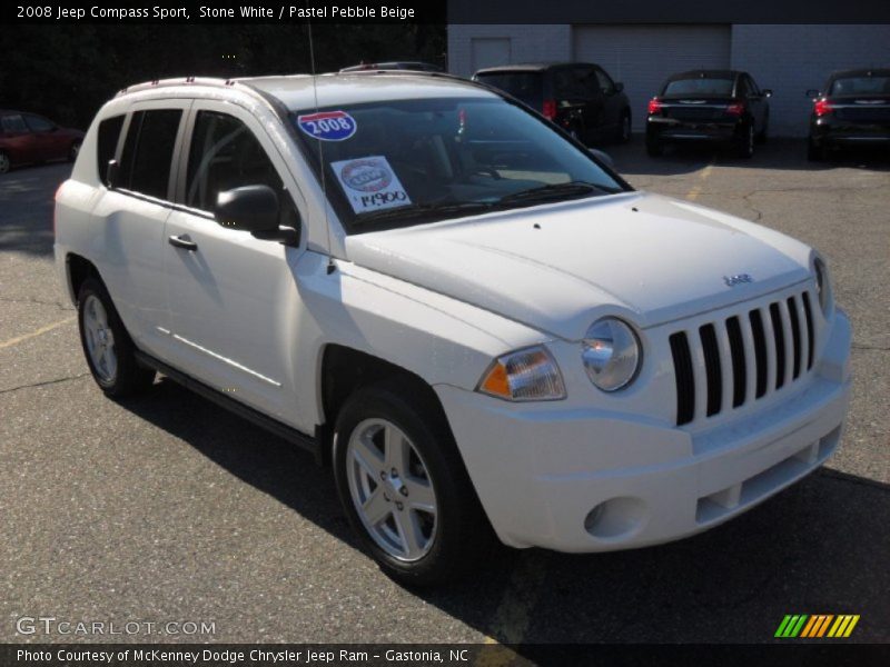 Stone White / Pastel Pebble Beige 2008 Jeep Compass Sport