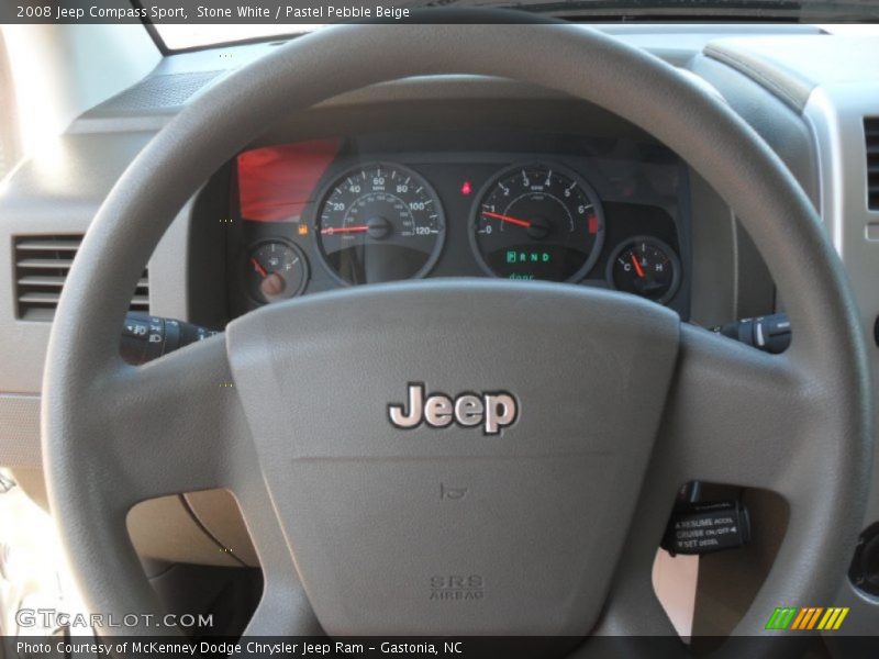 Stone White / Pastel Pebble Beige 2008 Jeep Compass Sport