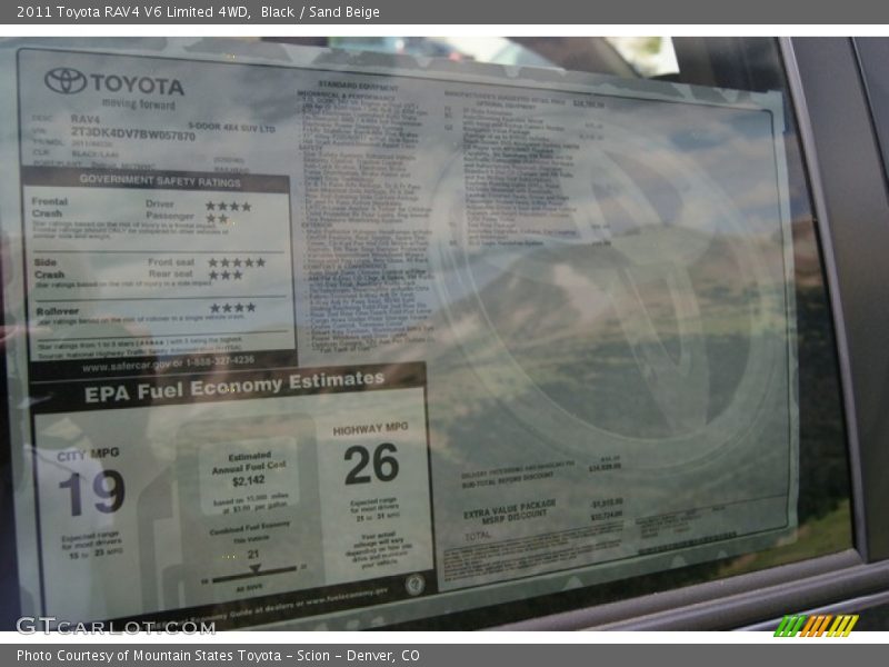 Black / Sand Beige 2011 Toyota RAV4 V6 Limited 4WD