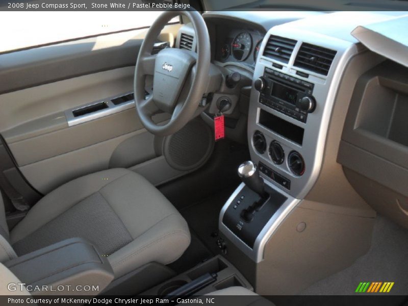 Stone White / Pastel Pebble Beige 2008 Jeep Compass Sport