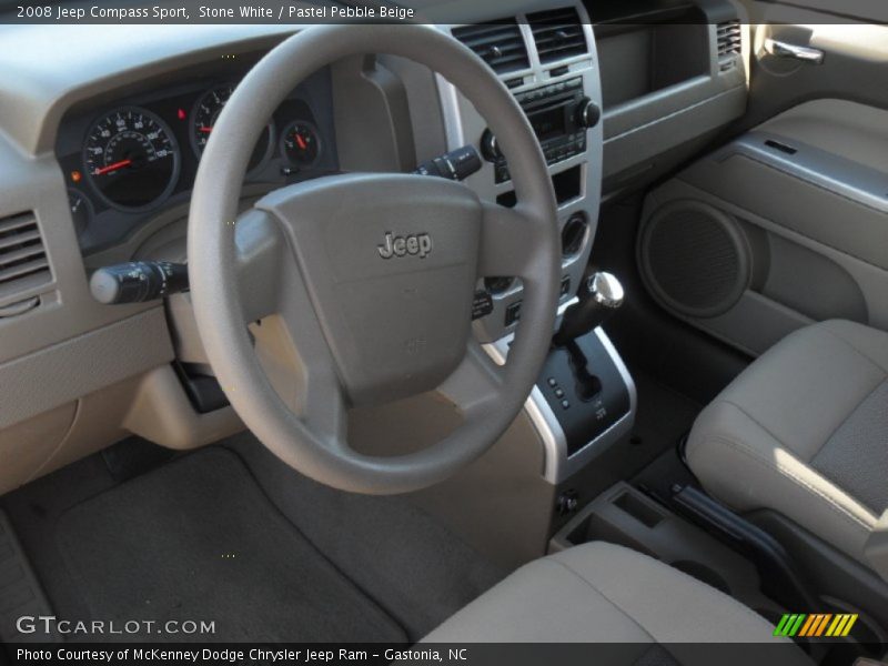 Stone White / Pastel Pebble Beige 2008 Jeep Compass Sport