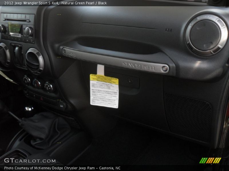 Natural Green Pearl / Black 2012 Jeep Wrangler Sport S 4x4