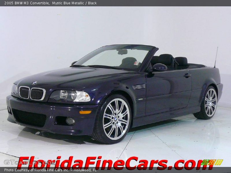 Mystic Blue Metallic / Black 2005 BMW M3 Convertible