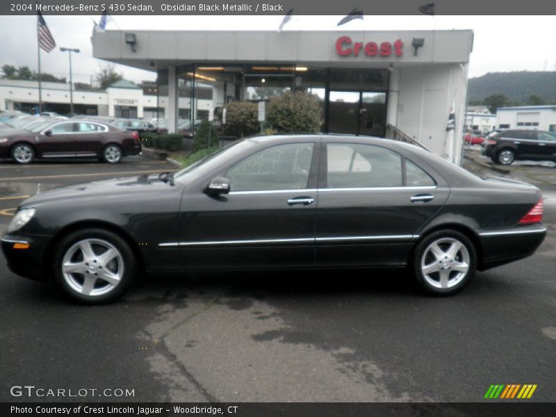 Obsidian Black Metallic / Black 2004 Mercedes-Benz S 430 Sedan