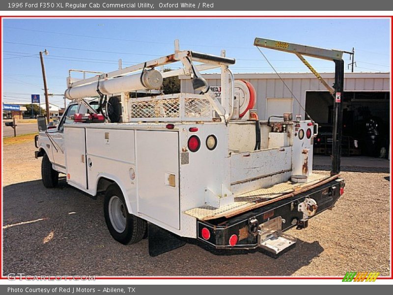 Oxford White / Red 1996 Ford F350 XL Regular Cab Commercial Utility