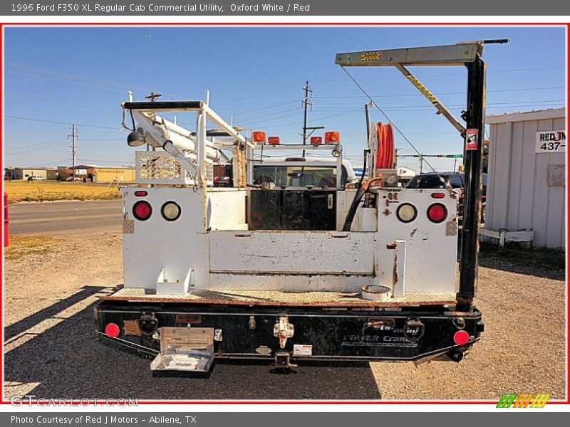 Oxford White / Red 1996 Ford F350 XL Regular Cab Commercial Utility