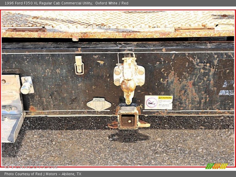 Oxford White / Red 1996 Ford F350 XL Regular Cab Commercial Utility