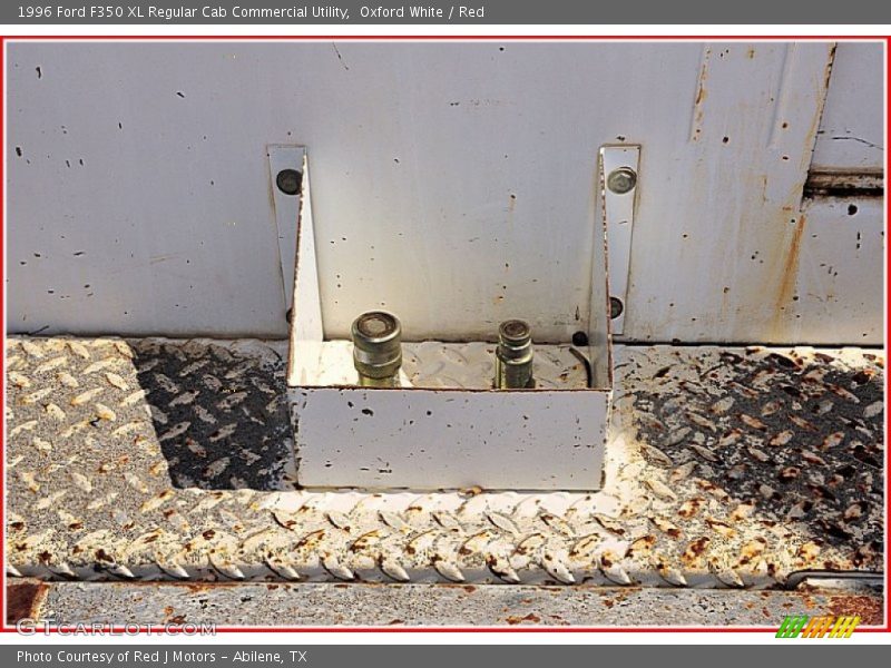 Oxford White / Red 1996 Ford F350 XL Regular Cab Commercial Utility