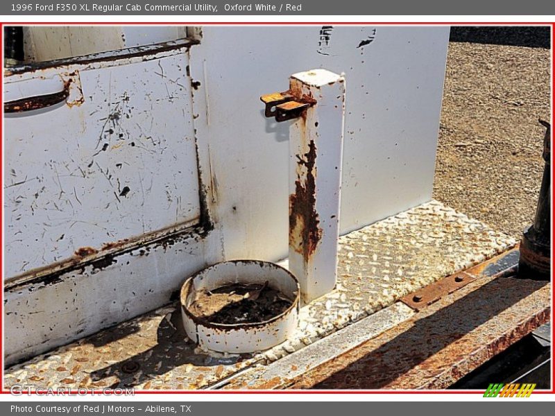 Oxford White / Red 1996 Ford F350 XL Regular Cab Commercial Utility