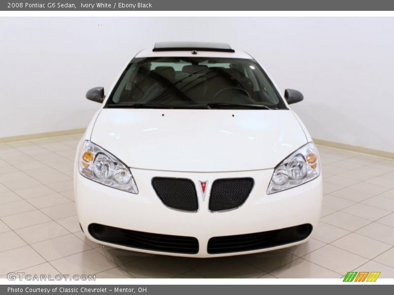 Ivory White / Ebony Black 2008 Pontiac G6 Sedan