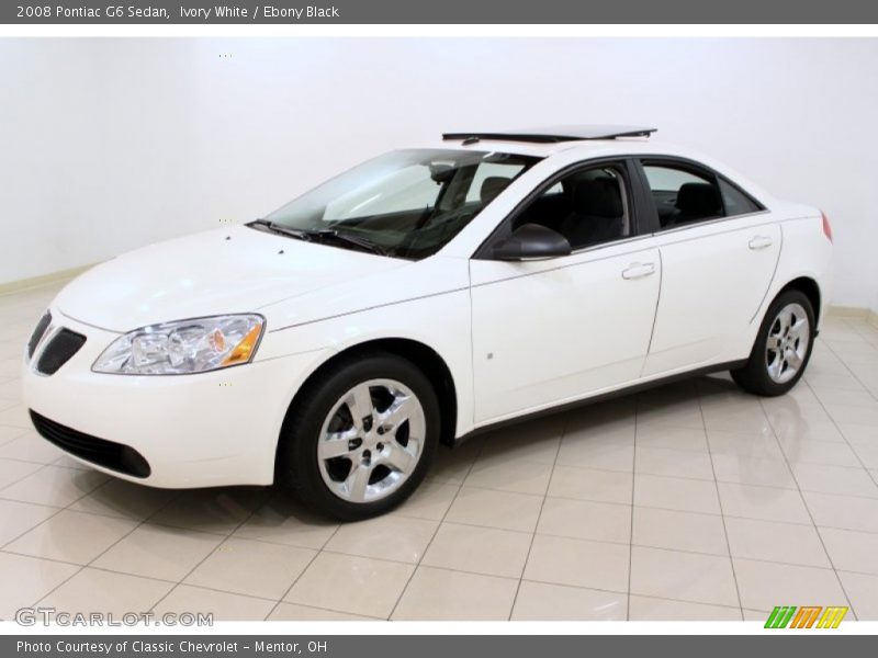 Ivory White / Ebony Black 2008 Pontiac G6 Sedan