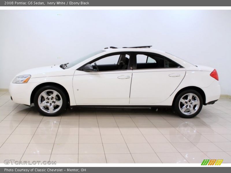 Ivory White / Ebony Black 2008 Pontiac G6 Sedan