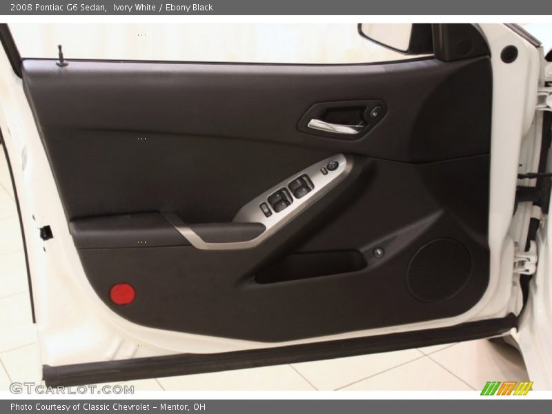 Ivory White / Ebony Black 2008 Pontiac G6 Sedan